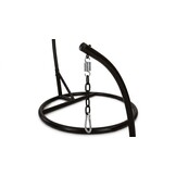 Hangstoel - ei stoel - met zwarte standaard & kussens - tot 150kg