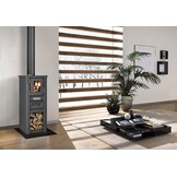 Houtkachel - Pro-Termo Lava Basic Glass - 6 kW - grijs