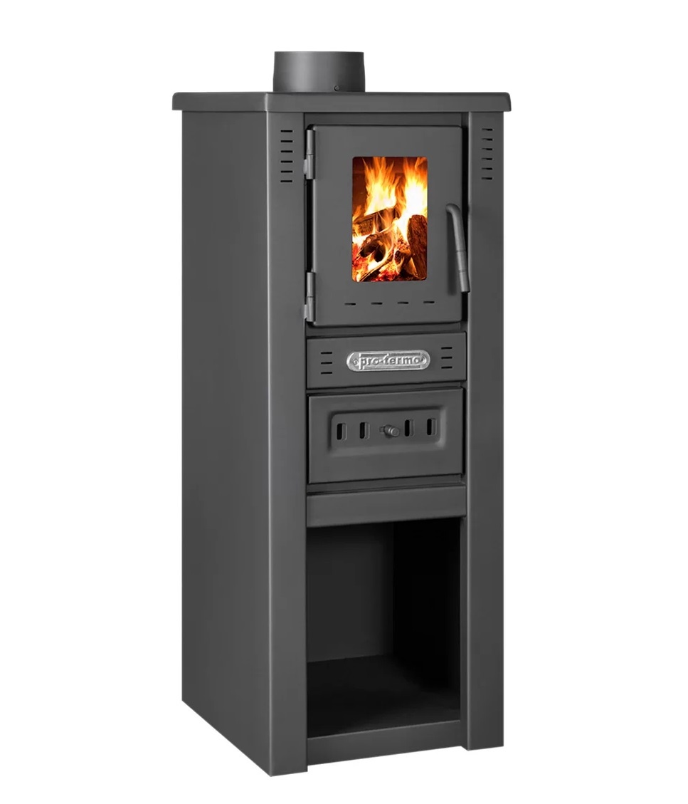 Houtkachel - Pro-Termo Lava Basic Glass - 6 kW - grijs