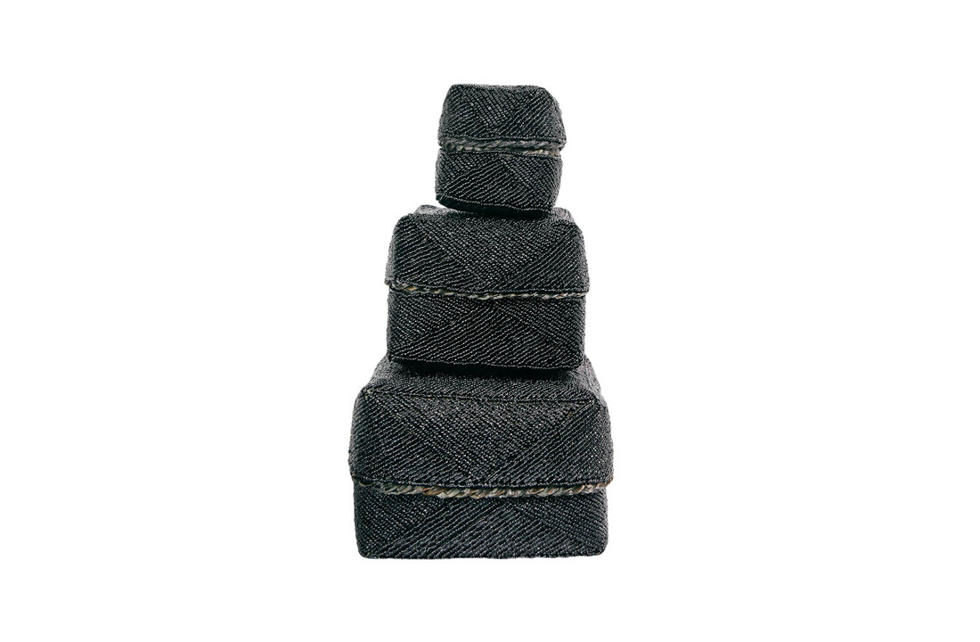 The Beaded Basket - Black - L