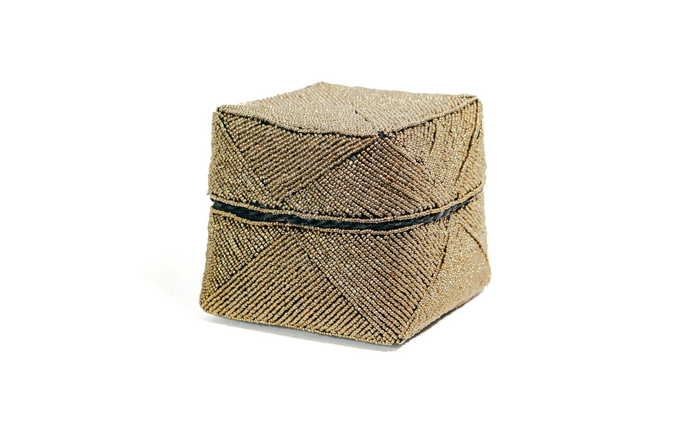 The Beaded Basket - Gold - L