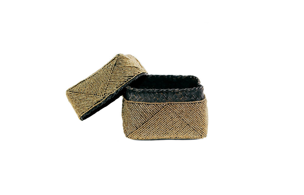 The Beaded Basket - Gold - M
