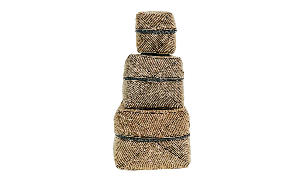 The Beaded Basket - Gold - M