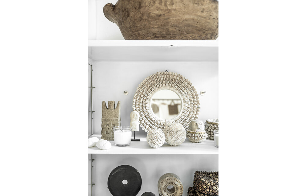 The Small Sumba Stone on Stand - White
