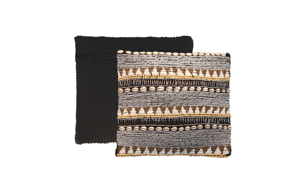 The Fully Beaded Macrame Cushion