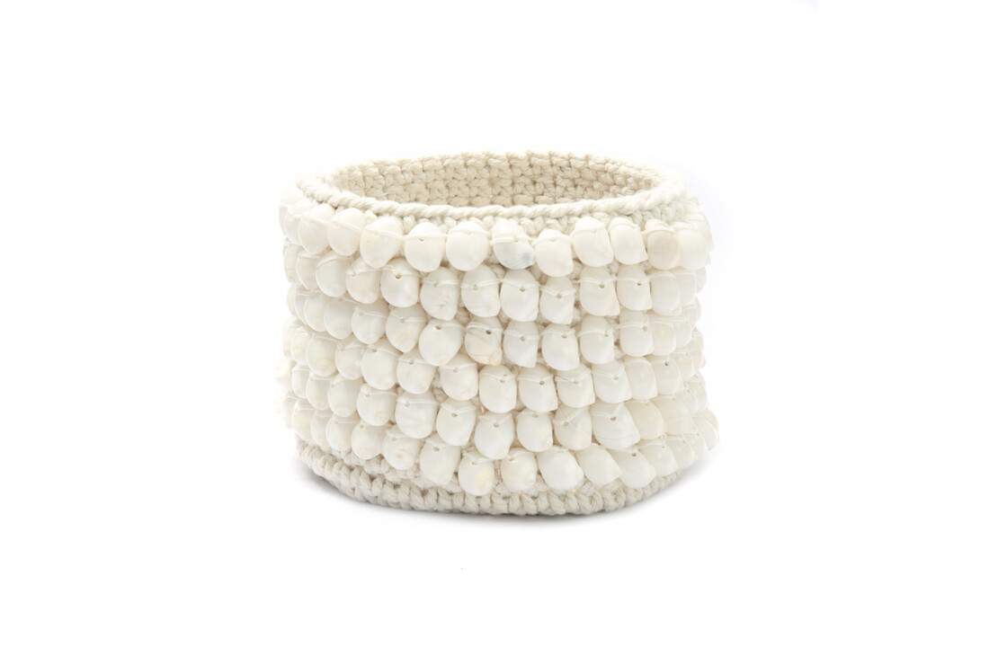 The Kai Macrame Planter - White - M