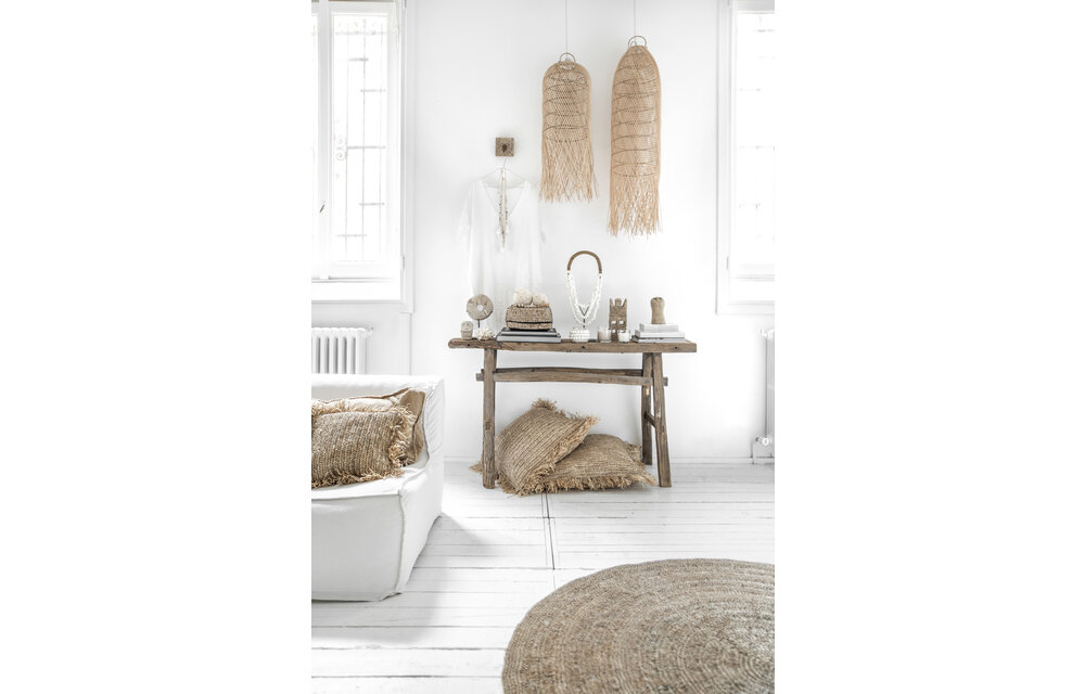 The Raffia Cushion Square - Natural - L