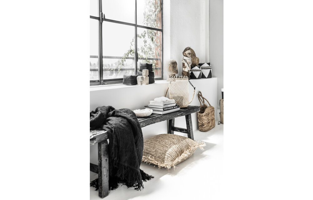 The Raffia Cushion Square - Natural - L
