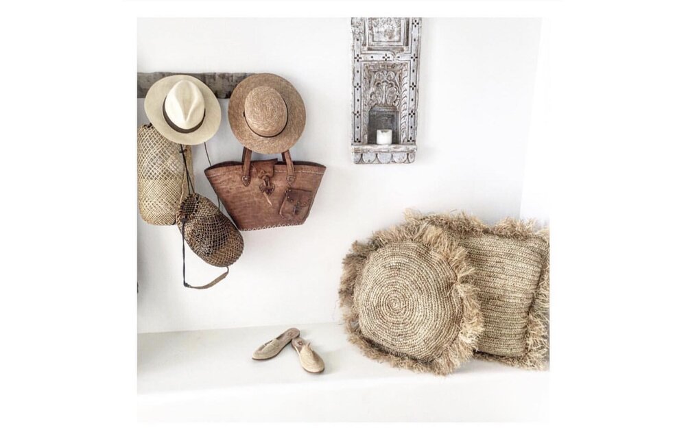 The Raffia Cushion Square - Natural - M