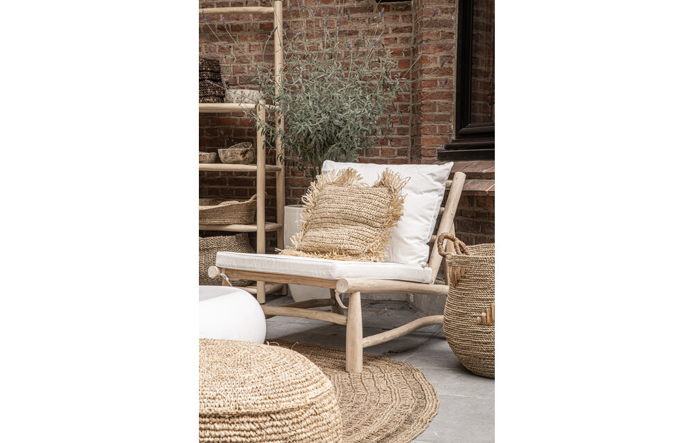 The Raffia Cushion Square - Natural - M