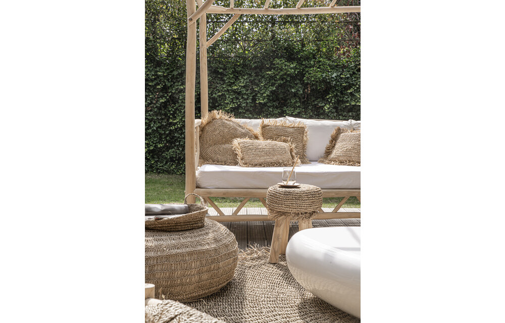 The Raffia Cushion Square - Natural - M