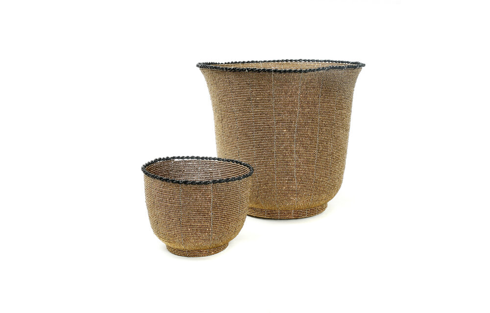 The Beaded Bowl High - Gold - L