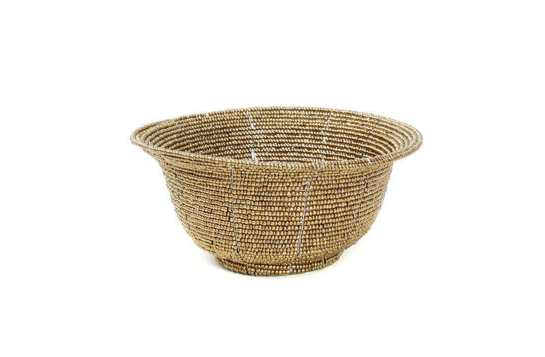 The Beaded Bowl Low - Gold - S