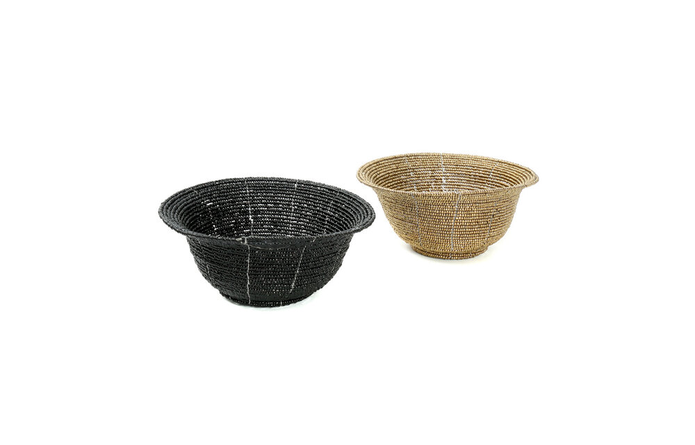 The Beaded Bowl Low - Gold - S