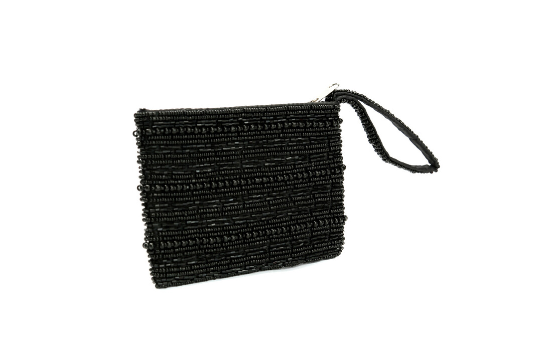 The Black Beaded Wallet