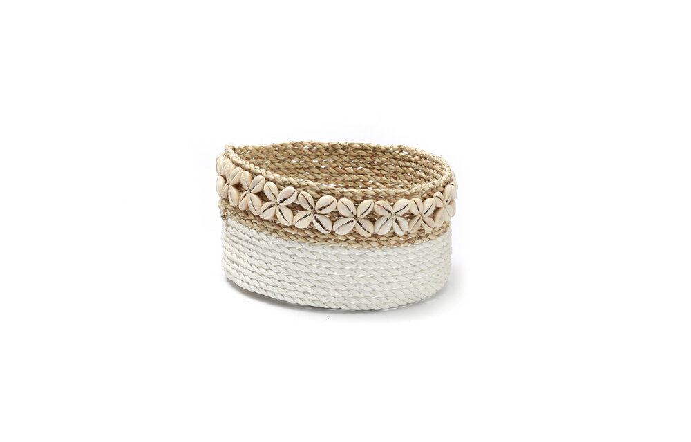 The White Sunday Baskets - White Natural - M