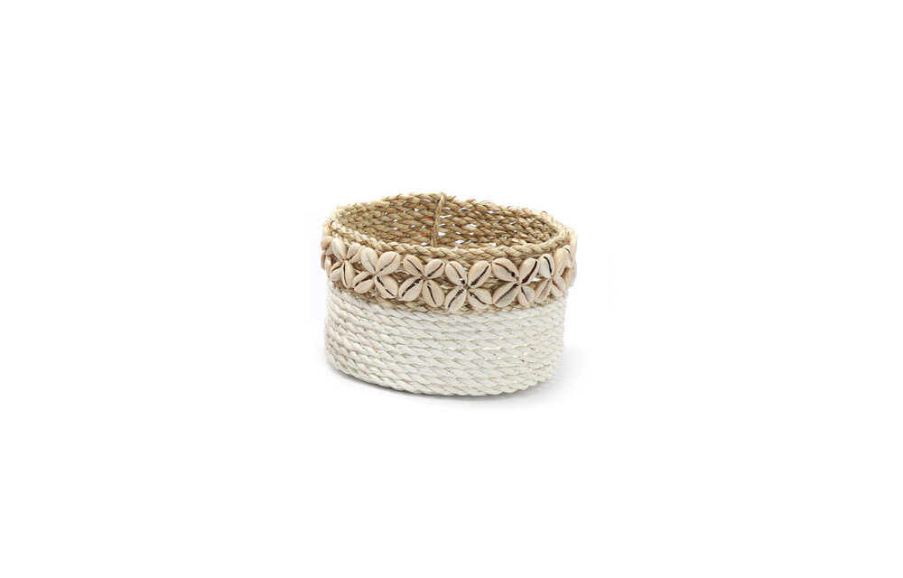 The White Sunday Baskets - White Natural - S