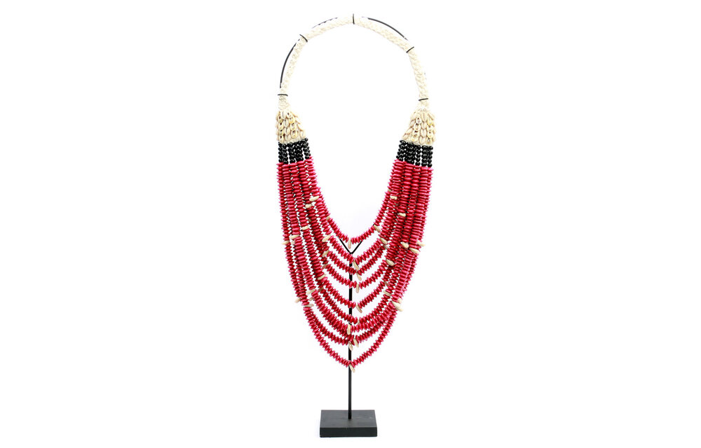 The Red out of Africa Necklace On Stand