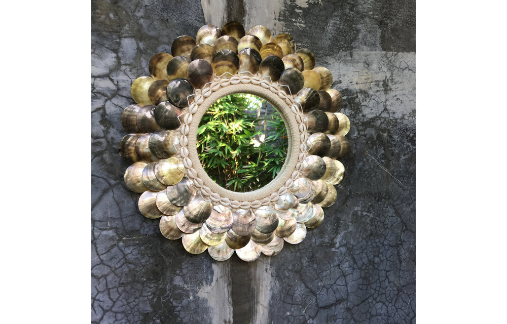 The Coin Mirror - Natural Brown - M
