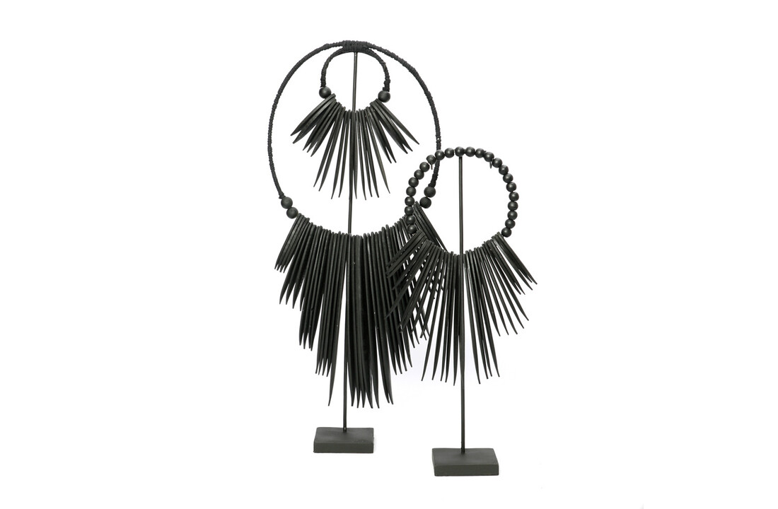 The Wooden Cuttlefish on Stand - Black - S