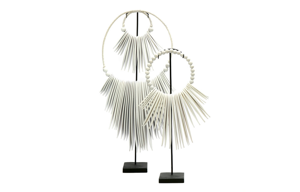 The Wooden Cuttlefish on Stand - White - S