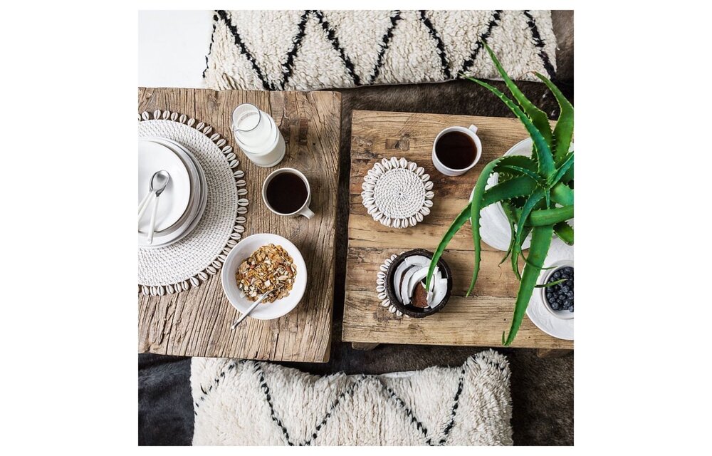 The Cowrie Placemat - White