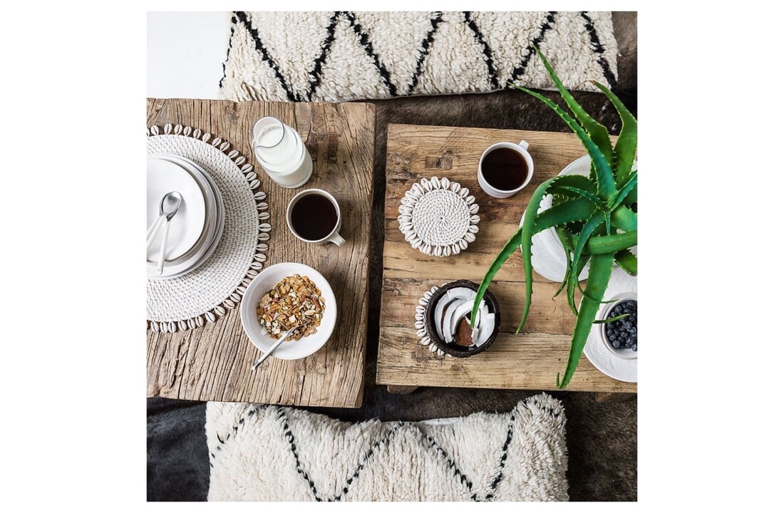 The Cowrie Placemat - White