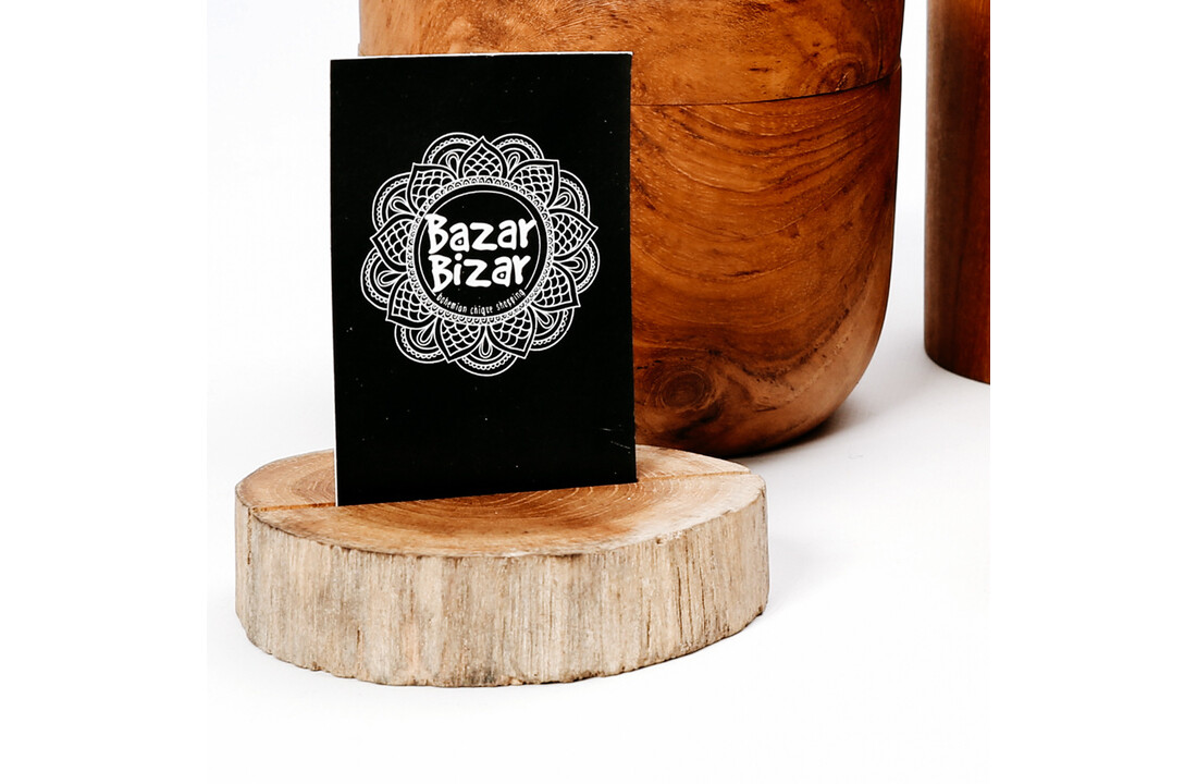 The Teak Root Card Holder
