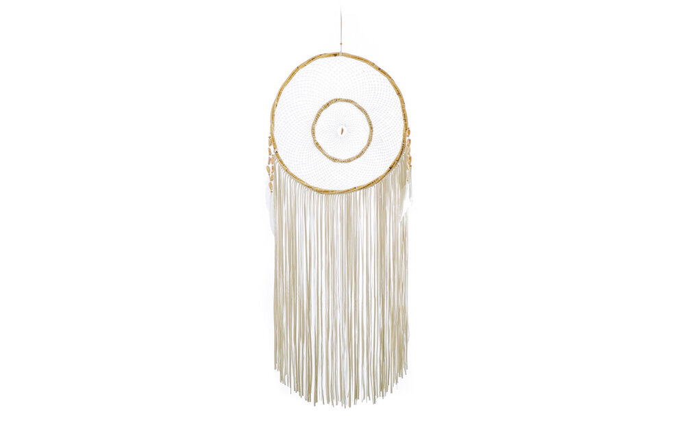 The Tulum Dreamer with Leather Fringes - White