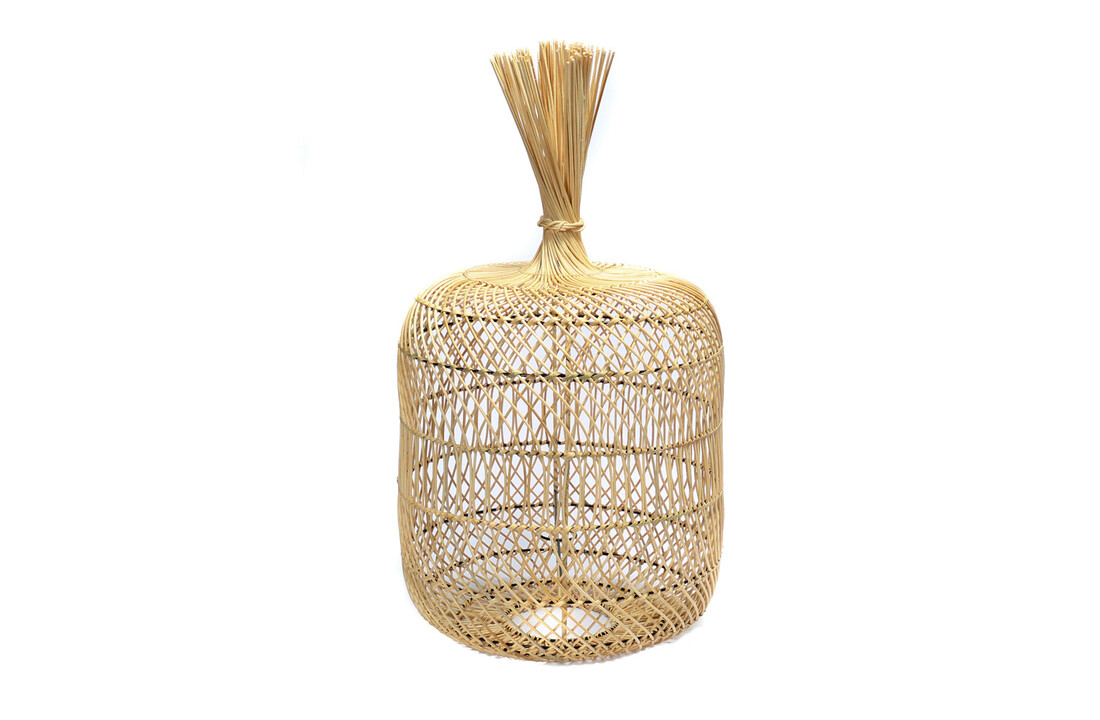 The Rattan Dumpling Floor Lamp - Pendant - Natural