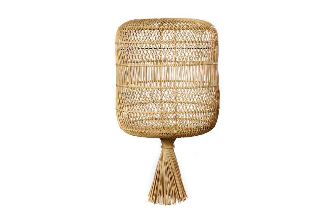 The Rattan Dumpling Floor Lamp - Pendant - Natural
