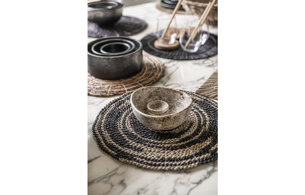 The Seagrass Placemat - Natural Black