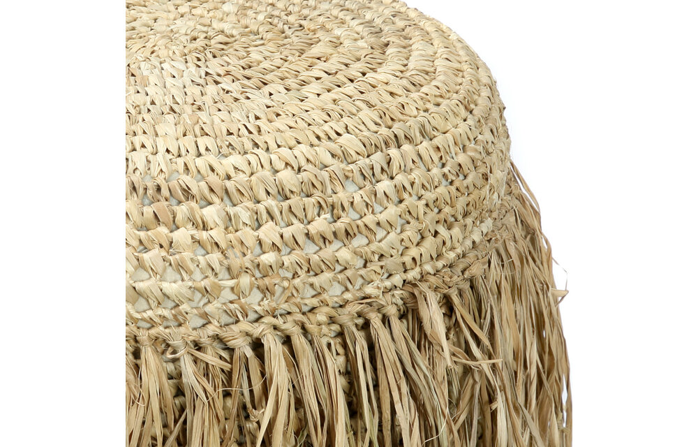 The Raffia Shaggy Stool - Round