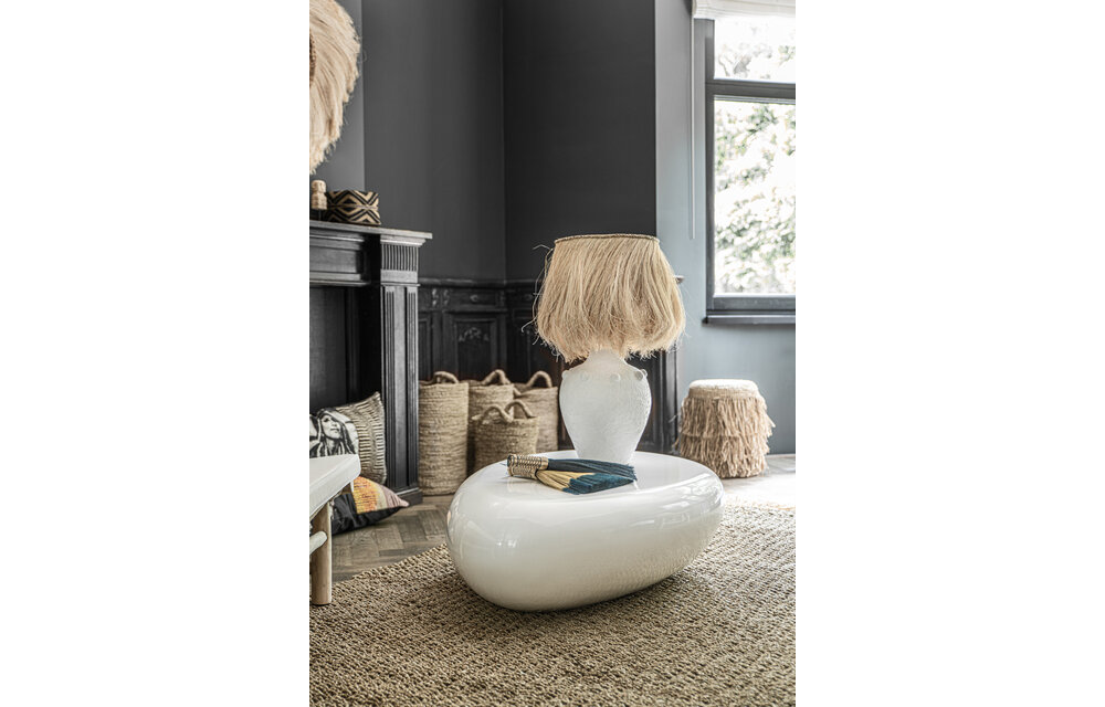 The Raffia Shaggy Stool - Round