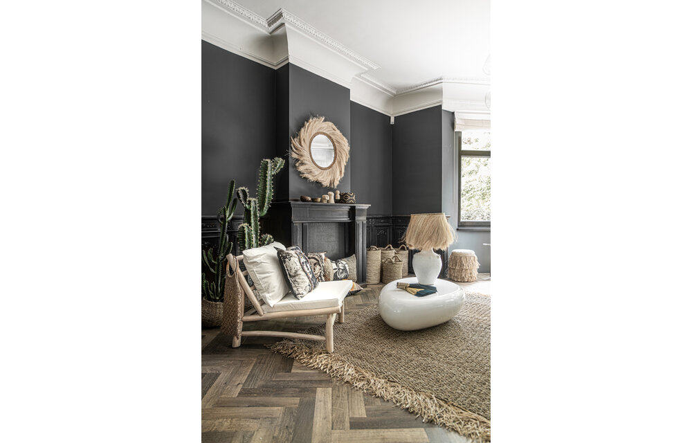 The Raffia Shaggy Stool - Round