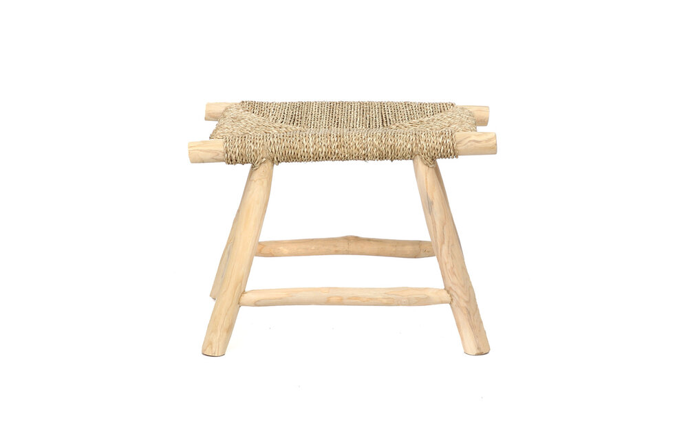 The Porto Seagrass Stool - Natural - M