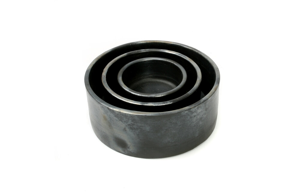 The Burned Cylinder Dish - Black - SET3