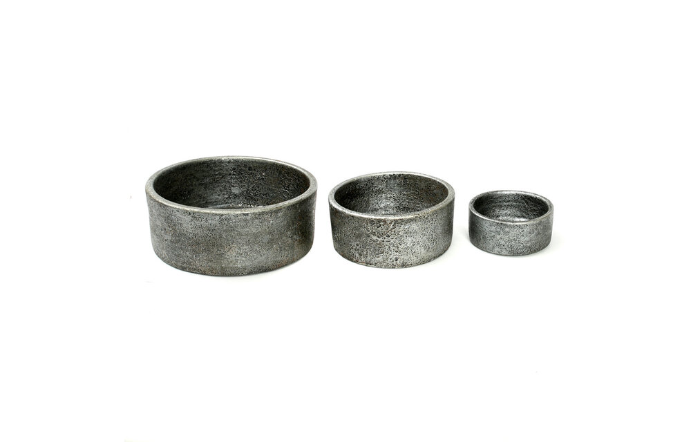 The Burned Cylinder Dish - Grey - SET3