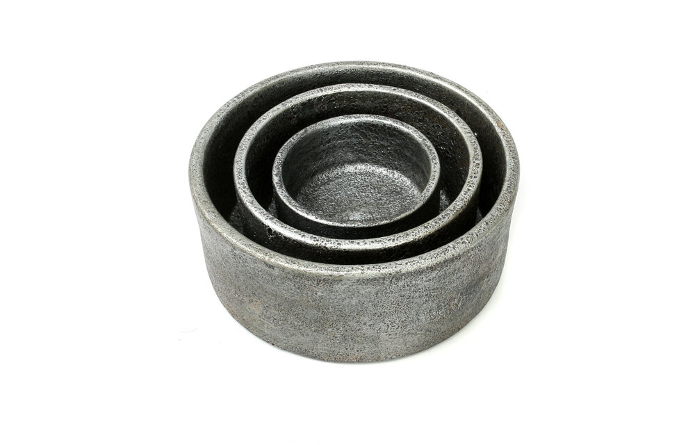 The Burned Cylinder Dish - Grey - SET3