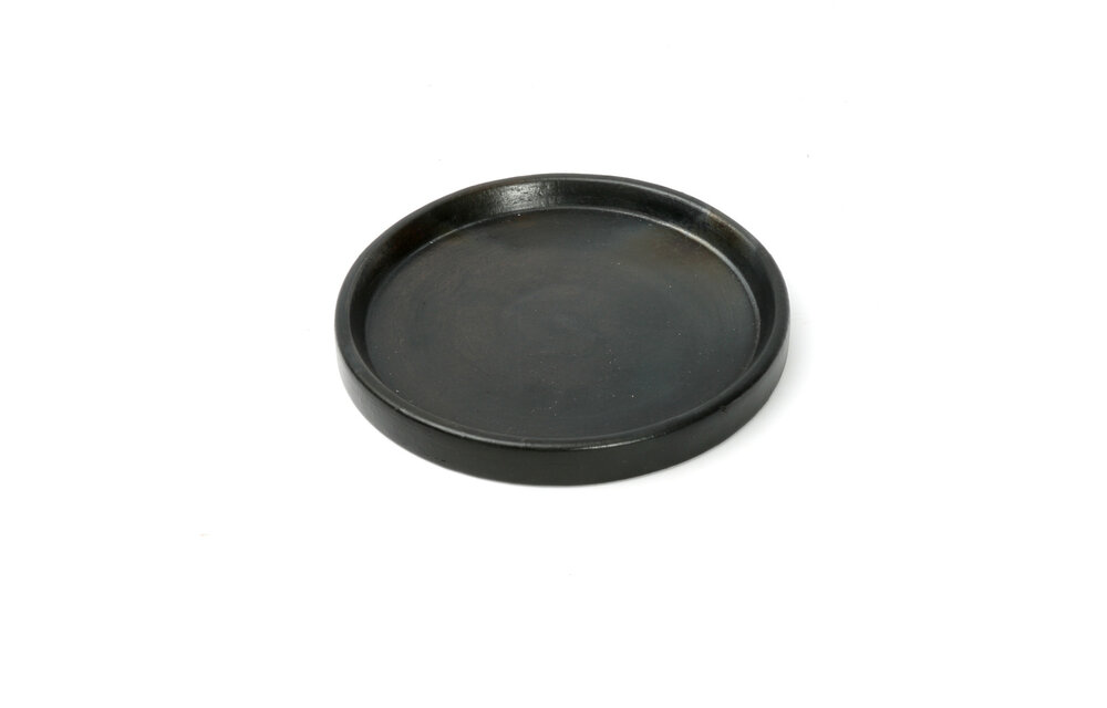 The Terracotta Burned Plate - Black - S