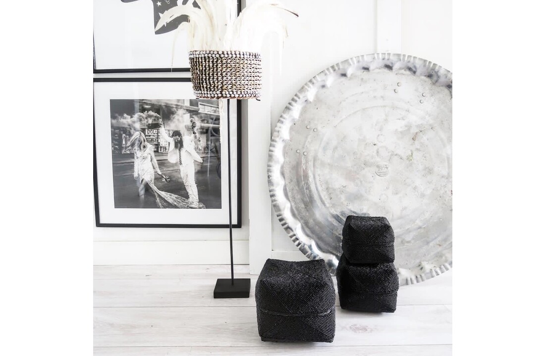 The Beaded Basket - Black - SET3