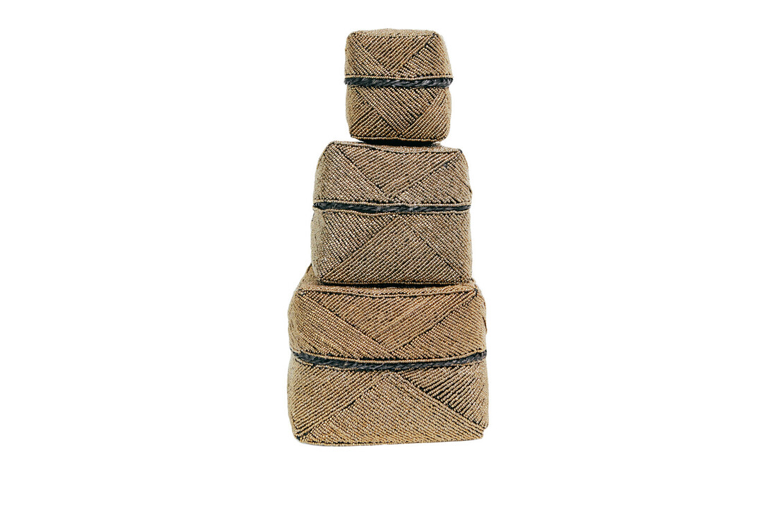 The Beaded Basket - Gold - SET3