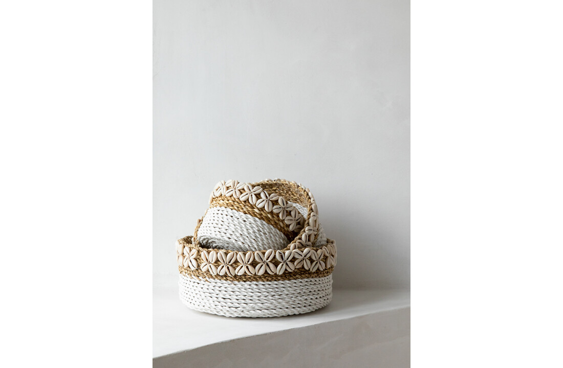 The White Sunday Baskets - White Natural - SET3