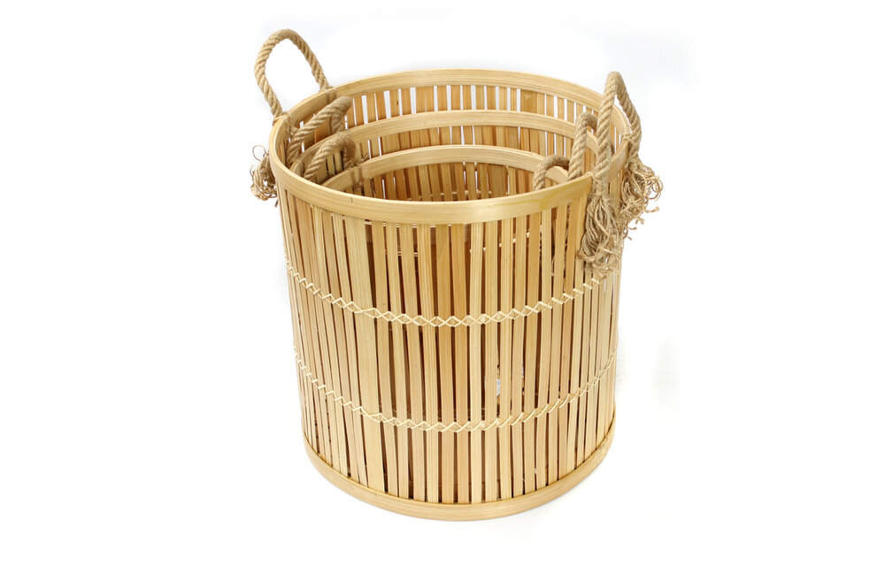 The Bamboo Baskets - Natural - Set 3