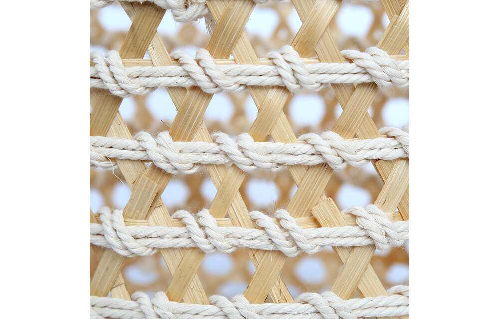 The Bamboo Macrame Baskets - Natural White - Medium