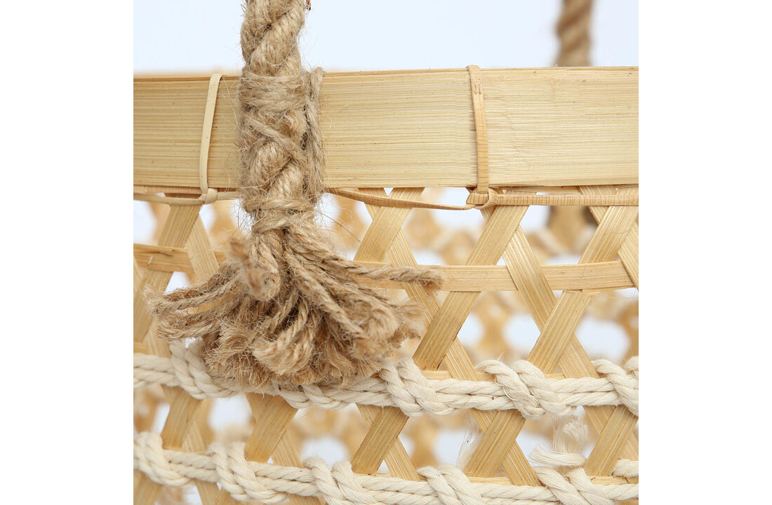 The Bamboo Macrame Baskets - Natural White - Small