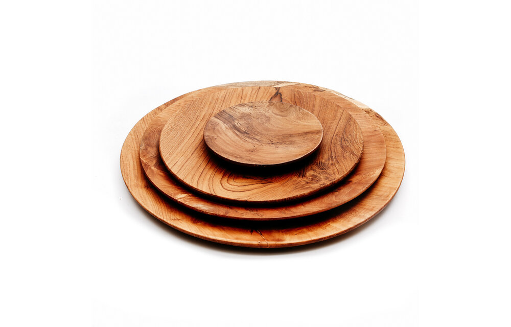 The Teak Root Round Plate - L