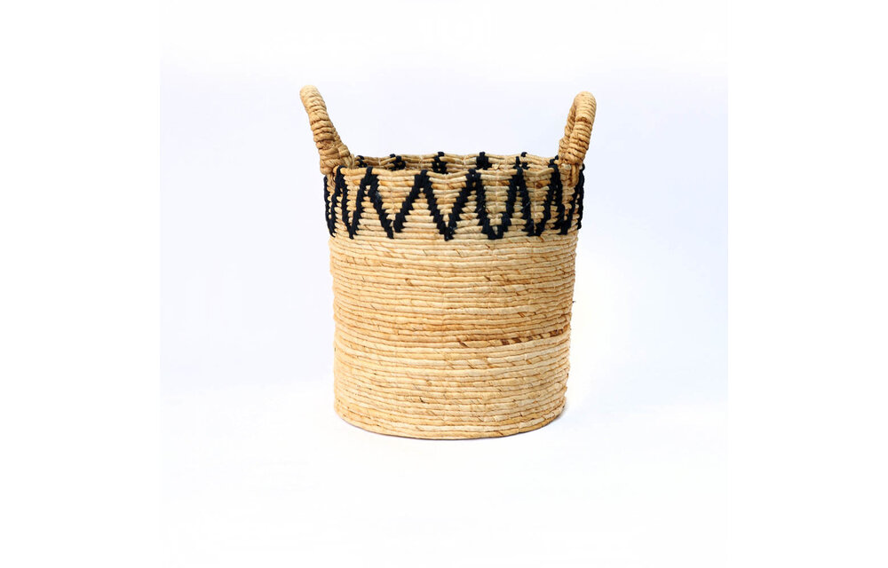 The Banana Stitched Baskets - Natural Black - Small