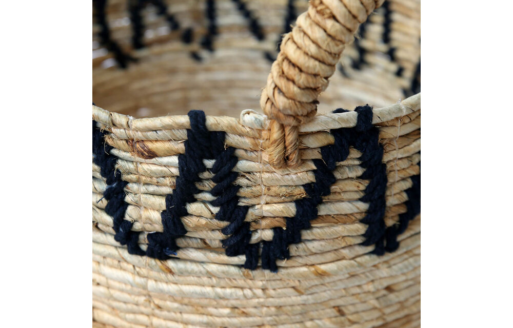 The Banana Stitched Baskets - Natural Black - Small