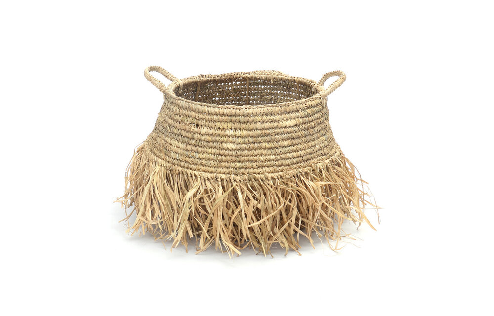 The Raffia Deluxe Baskets - Natural - SET2